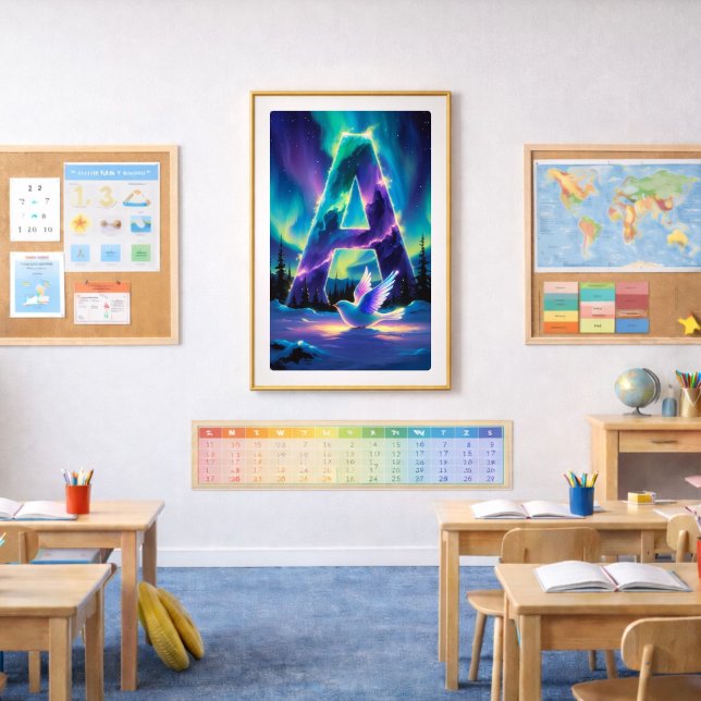 Aurora Brief A Poster | Nordlichter Kunstprint (Von Creator hochgeladen)