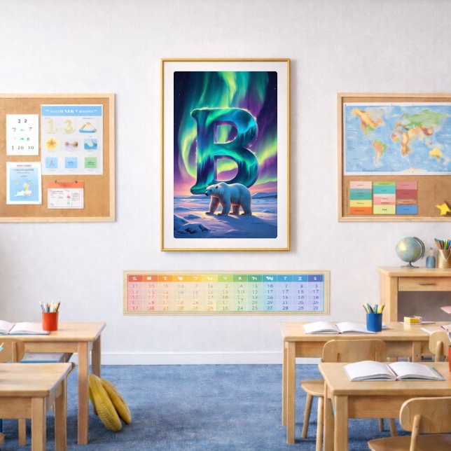 Aurora-Brief B-Plakat | Nordlichter Kunstprint Poster (Von Creator hochgeladen)