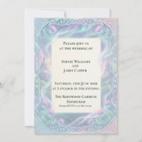 Aurora Celtic Distel Hochzeitseinladung