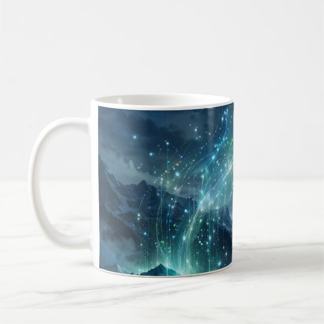 Aurora-Code-Cosmos-Explorations-Kunst-Mug Kaffeetasse (Links)