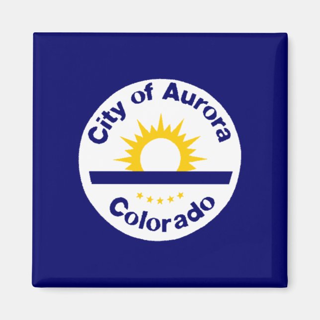 Aurora, Colorado-Flagge Magnet (Vorne)