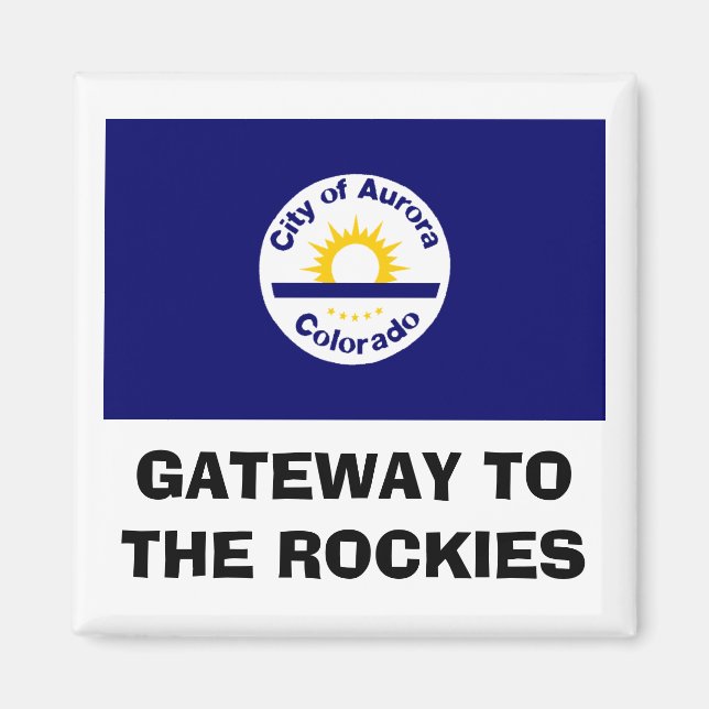 Aurora, Colorado-Flagge Magnet (Vorne)