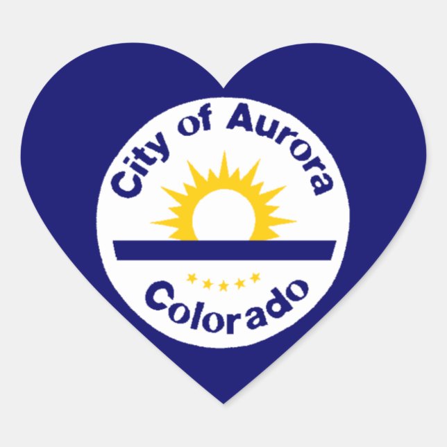 Aurora, Colorado Herz-Aufkleber (Vorderseite)