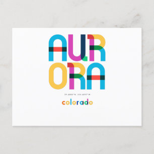 Aurora Colorado Mid Century, Pop Art, Postkarte