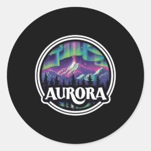 Aurora Colorado Rocky Mountains Co Skifahren Winte Runder Aufkleber