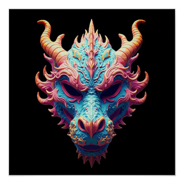 Aurora-Drachenmaske Poster (Vorderseite)