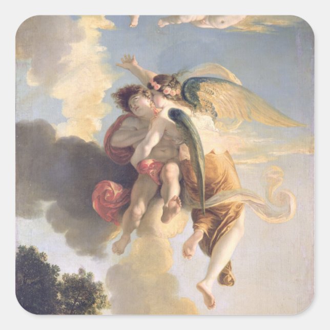 Aurora erwacht den Himmel Quadratischer Aufkleber (Vorderseite)