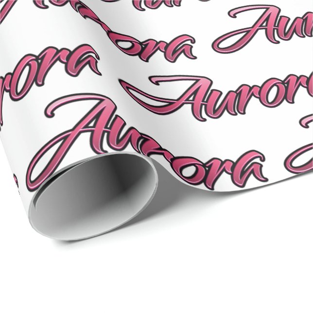 Aurora faded pink personalisiertes Geschenkpapier (Rolleneckpunkt)