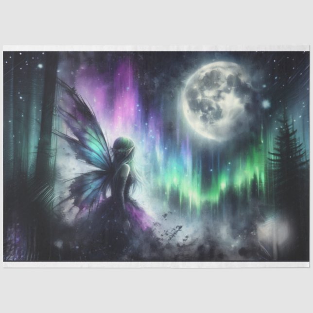 Aurora Fairy Moon Tissue Paper Seidenpapier (Vorderseite)