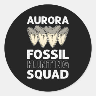 Aurora Fossil Tooth Junting Squad Megalodon Tooth Runder Aufkleber