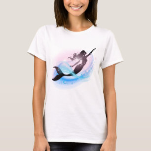Aurora-Gezeiten-Meerjungfrau – Träumerische femini T-Shirt