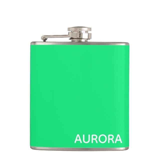 Aurora green color name flachmann (Vorderseite)