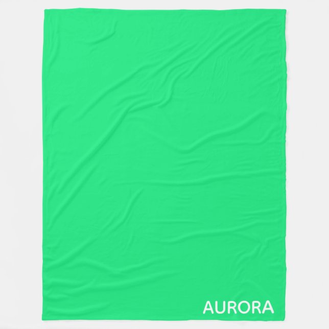 Aurora green color name fleecedecke (Vorderseite)