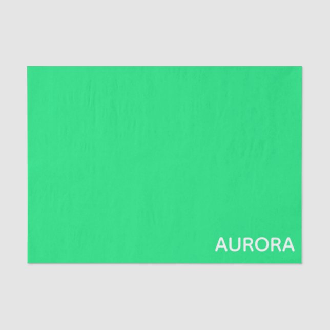 Aurora green color name seidenpapier (Vorderseite)