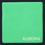 Aurora green color name steinuntersetzer<br><div class="desc">Aurora green color name</div>