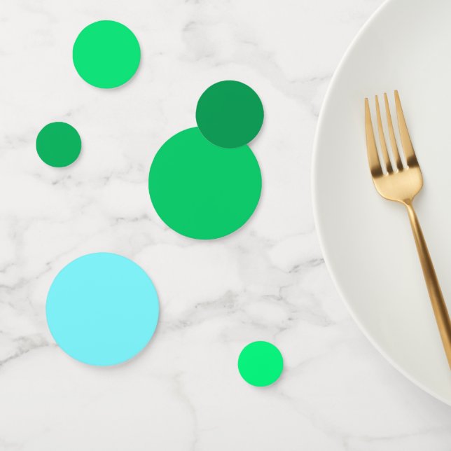 Aurora Green to Electric Blue Gradient Table Konfetti (Gruppe)
