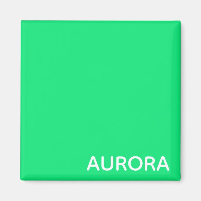 Aurora grüne Farbe Magnet (Vorne)