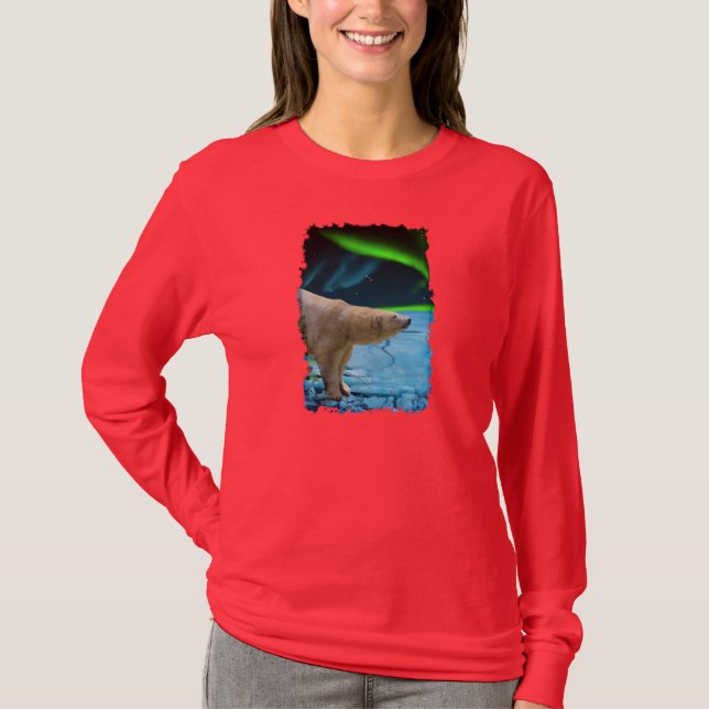 Aurora, Ice & Polar Bear Wildlife Fighter Shirt (Vorderseite)