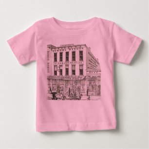 Aurora Illinois Aurora Beacon News 1871 Stone Lith Baby T-shirt