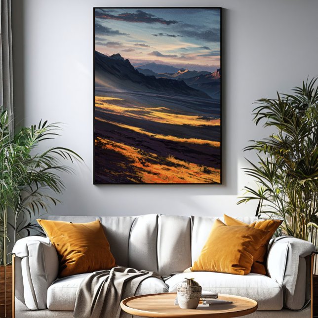 Aurora in den Bergen Poster (Von Creator hochgeladen)