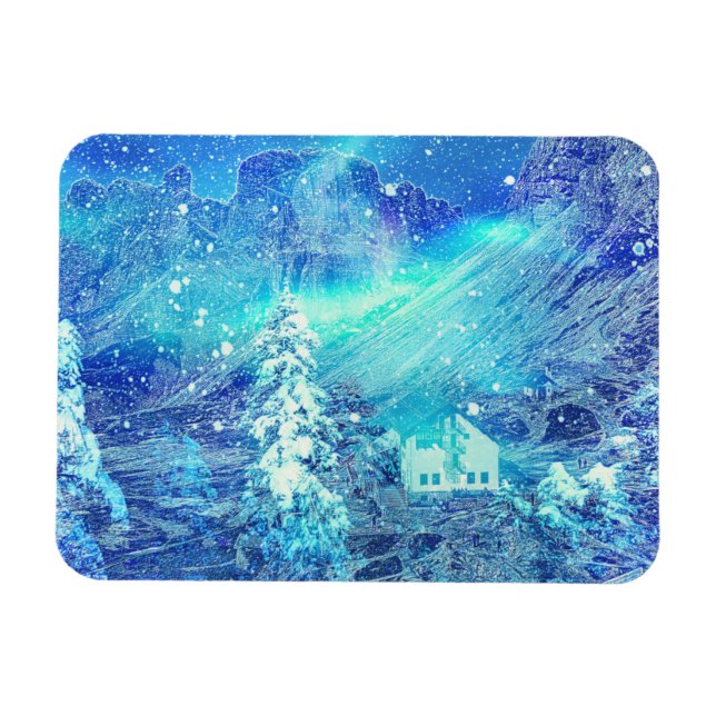 Aurora in Tälern Magnet (Horizontal)