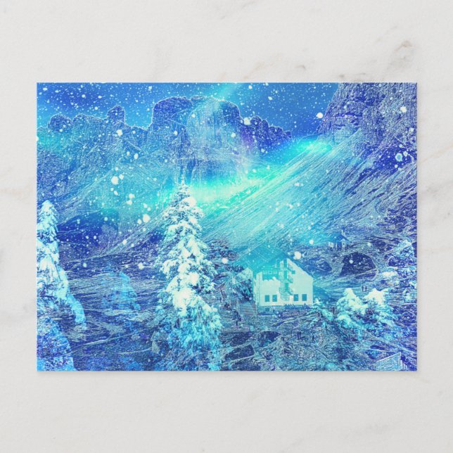 Aurora in Tälern Postkarte (Vorderseite)