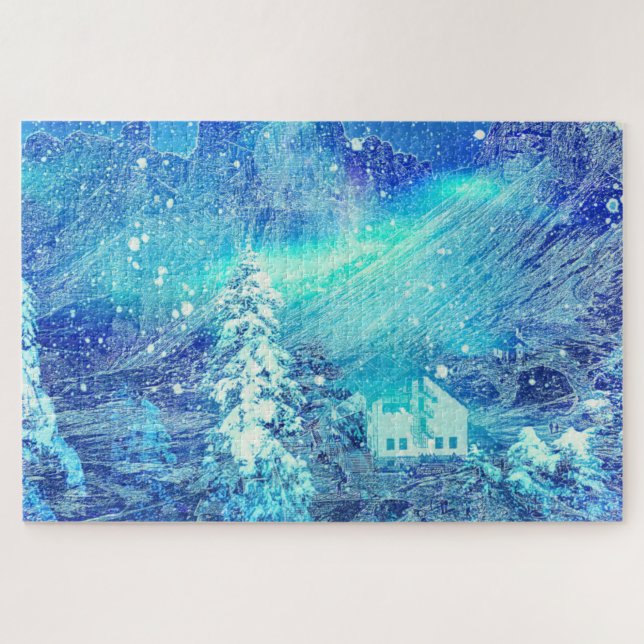 Aurora in Tälern Puzzle (Horizontal)