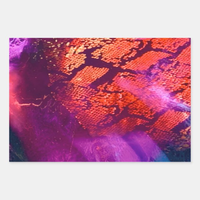 Aurora-Inspired Luxury Art Geschenkpapier Set (Vorderseite)