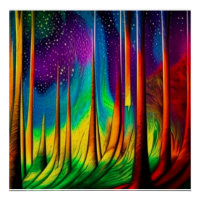 Aurora jenseits des Waldes