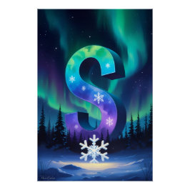 Aurora Letter S Poster | Kunst der Nordlichter