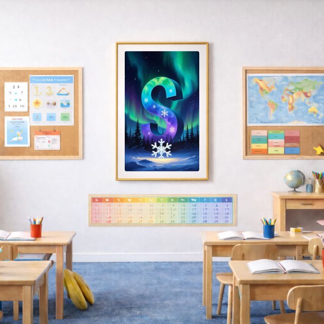 Aurora Letter S Poster | Kunst der Nordlichter (Von Creator hochgeladen)