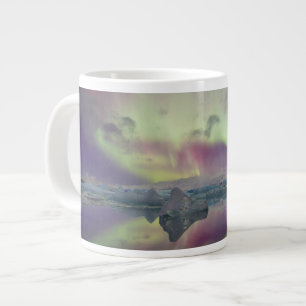 Aurora-Lichter reflektieren Lagune   Island Jumbo-Tasse