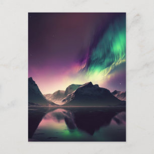 Aurora Lights Night Sky Postkarte