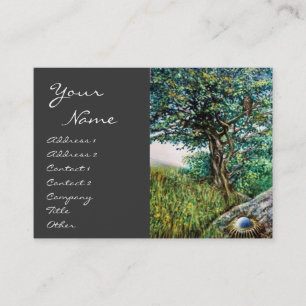 AURORA/MAGIC TREE, grün, blau, grau Visitenkarte