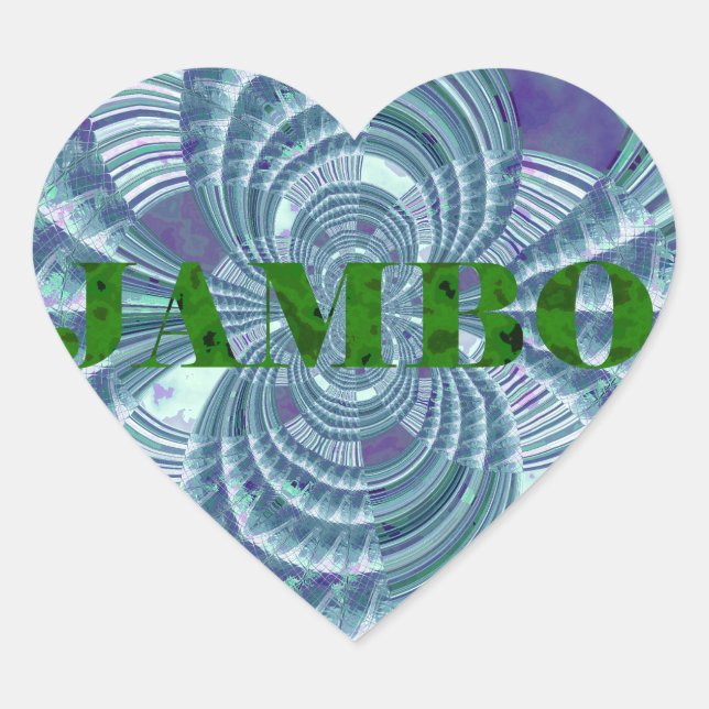 Aurora Matata Kunstdruckerei Herz-Aufkleber (Vorderseite)