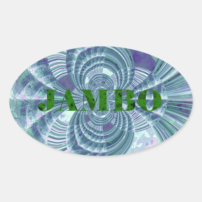 Aurora Matata Kunstdruckerei Ovaler Aufkleber (Vorderseite)