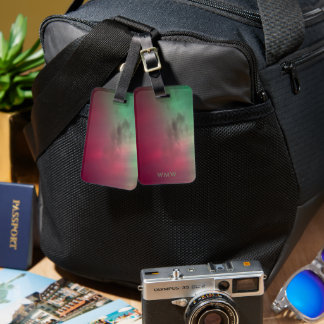Aurora mit Sternen und Initialen Monogramm Gepäcka Gepäckanhänger