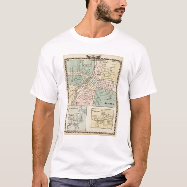 Aurora, Naperville und Wheaton T-Shirt (Vorderseite)