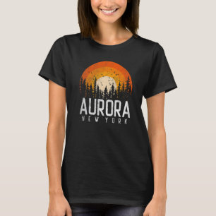 Aurora New York NY Retro Vintag 70er 80er 90s T-Shirt