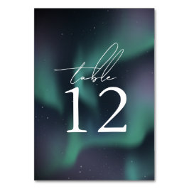 Aurora Northern Lights Hochzeit Tischnummer
