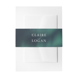 Aurora Northern Lights Wedding Einladungsbanderole