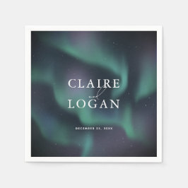 Aurora Northern Lights Wedding Serviette