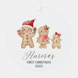 Aurora Personalized Baby's First Christmas Ornament Aus Metall