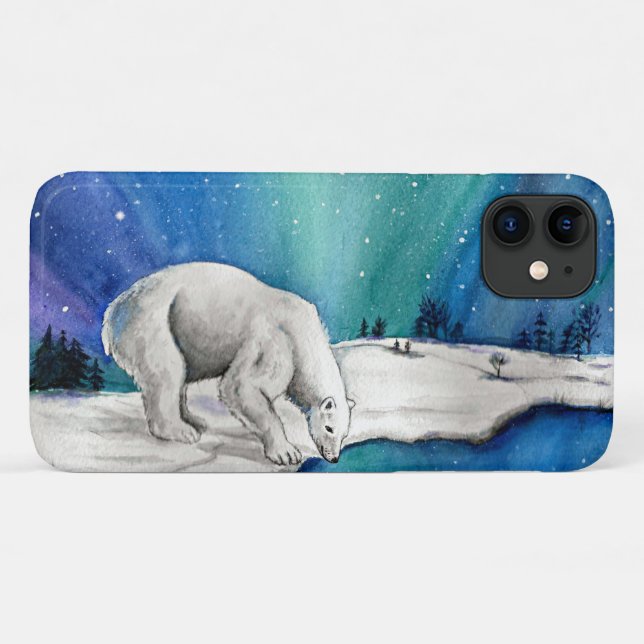 Aurora Polar Bear Case-Mate iPhone Hülle (Rückseite (Horizontal))