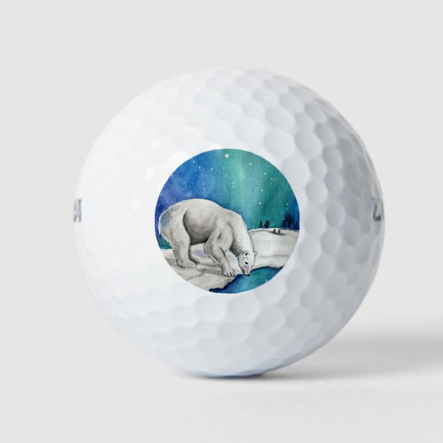 Aurora Polar Bear Golfball (Vorderseite)