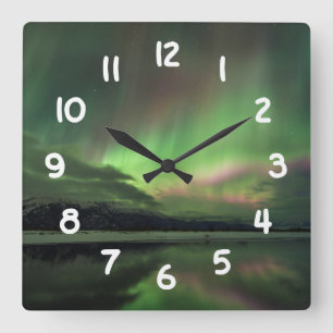 Aurora Quadratische Wanduhr