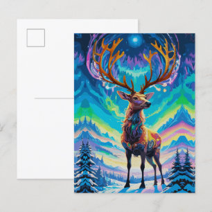 Aurora Stag: Magie in der Nacht Postkarte