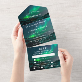 Aurora Starry Night Stars Sky Wedding All in One I All In One Einladung