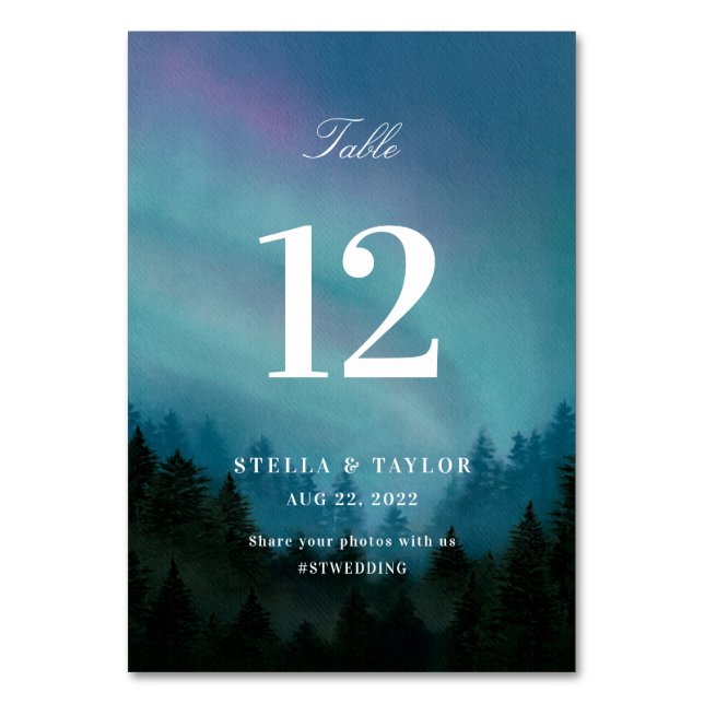 Aurora Tabelle Nr. Tischnummer (Vorderseite)