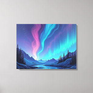 Aurora Tide – Premium 24"x18" Fluid Art Leinwand